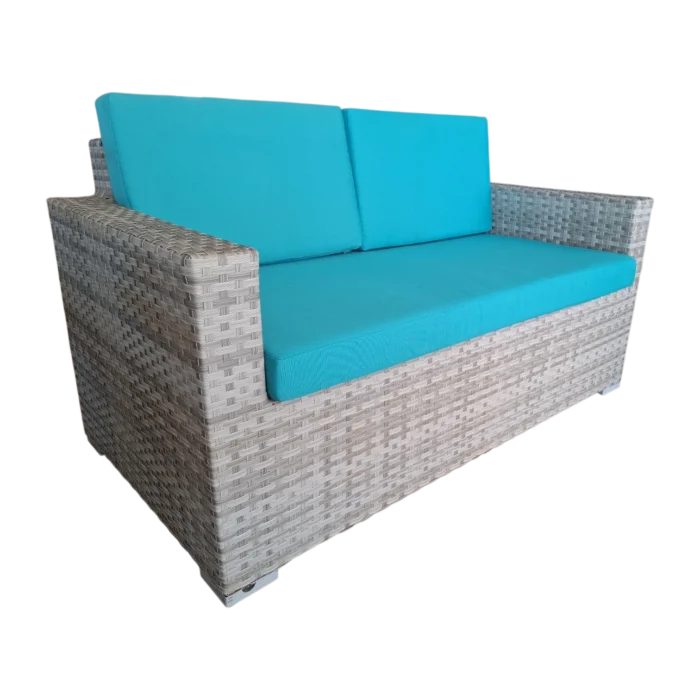 ALUM. WICKER 2 Seated SOFA 74X138X72