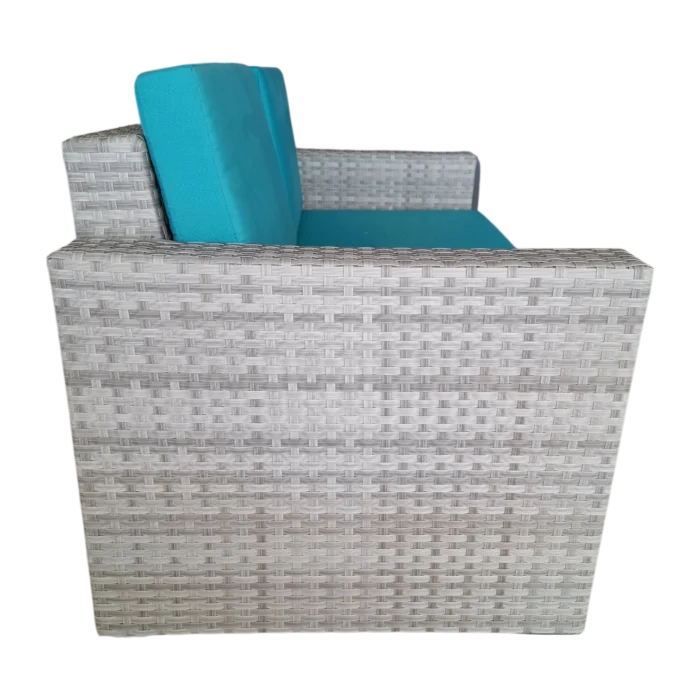 ALUM. WICKER 2 Seated SOFA 74X138X72