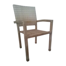 Caroline Outdoor Chair — Aluminum, Wicker — 56(L) x 59(D) x 90(H) cm Beige