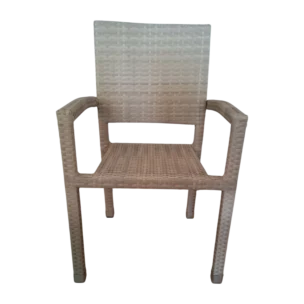 Caroline Outdoor Chair — Aluminum, Wicker — 56(L) x 59(D) x 90(H) cm Beige