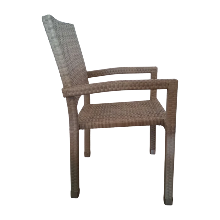 Caroline Outdoor Chair — Aluminum, Wicker — 56(L) x 59(D) x 90(H) cm Beige