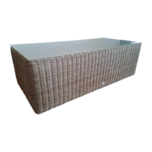 Barbados CT — Aluminum, Glass, Wicker — 151(L) x 68(D) x 48(H) cm