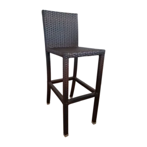 ALUM.INIUM WICKER BAR STOOL