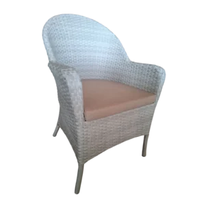 ALUMINIUM WICKER CHAIR WITH CUSHION OUTDOOR