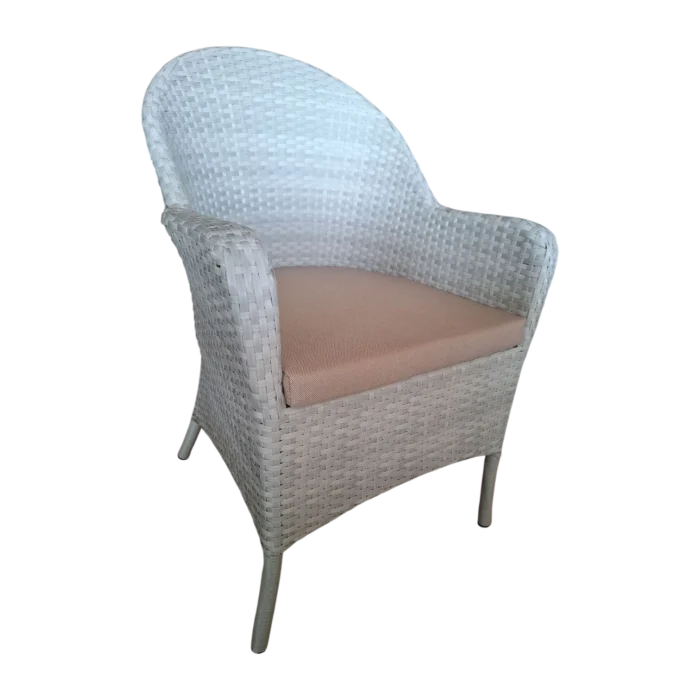 ALUMINIUM WICKER CHAIR WITH CUSHION OUTDOOR