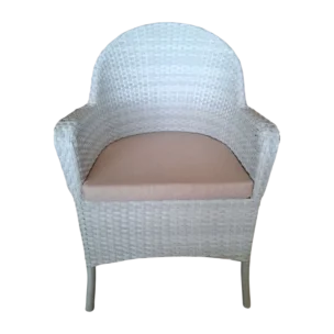 ALUMINIUM WICKER CHAIR WITH CUSHION OUTDOOR