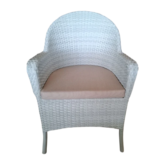 ALUMINIUM WICKER CHAIR WITH CUSHION OUTDOOR