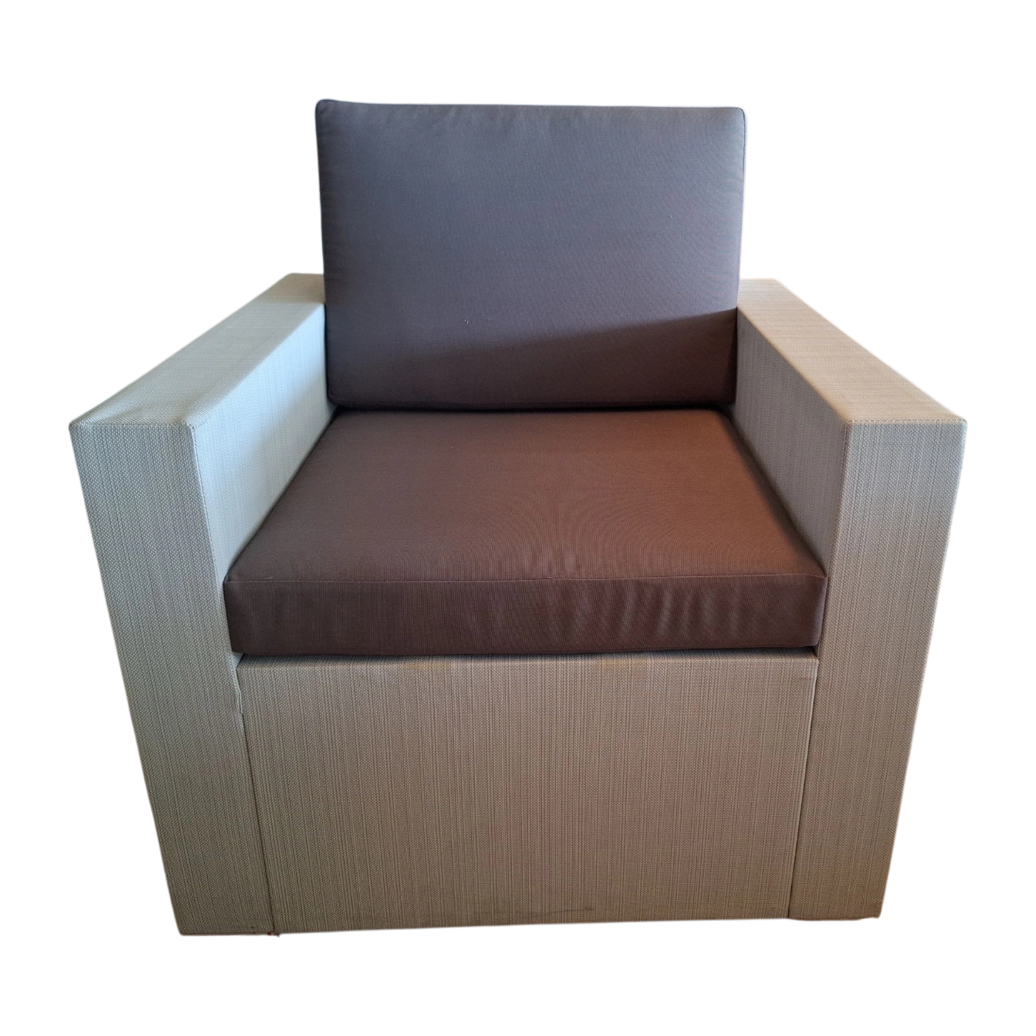 001196037041_FY-YA6410 2 Freetown 1st OutdoorSofa — wicker, Fabric — light Grey — 74(L) x 74(D) x 72(H) cm