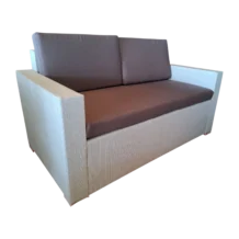 Freetown 2st Outdoor Sofa — wicker, Fabric — light Grey — 138(L) x 74(D) x 72(H) cm