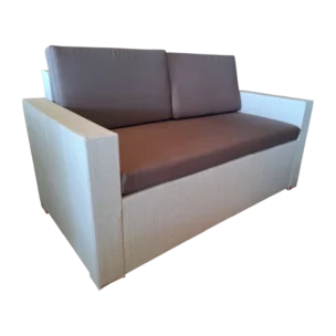 Freetown 2st Outdoor Sofa — wicker, Fabric — light Grey — 138(L) x 74(D) x 72(H) cm