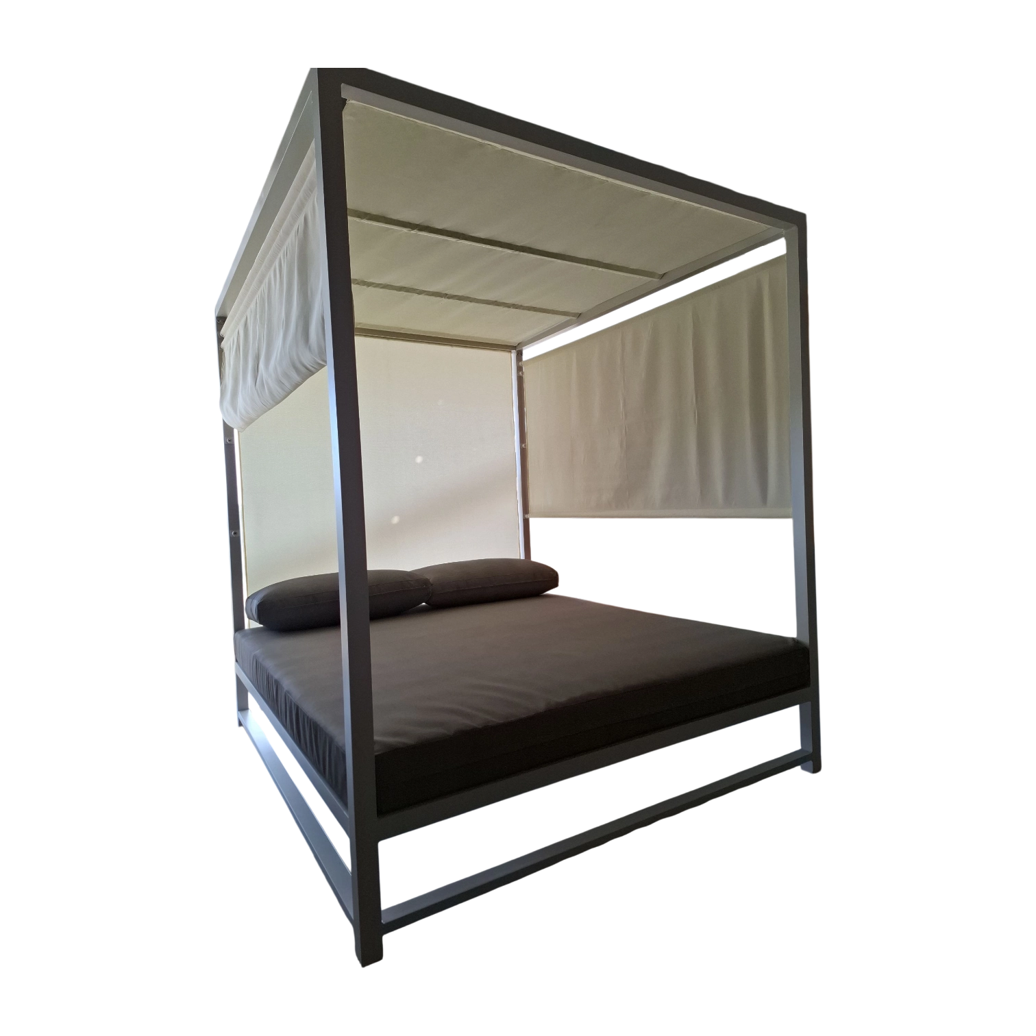 001196037112_FY-DB003 1 ALUMINIUM DOUBLE DAYBED L170xD196xH200cm