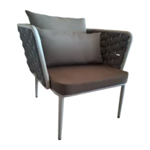 OutDoor - Candon 1 Sofa — Aluminum — White, Grey, Brown