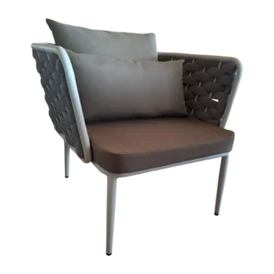 OutDoor - Candon 1 Sofa — Aluminum — White, Grey, Brown