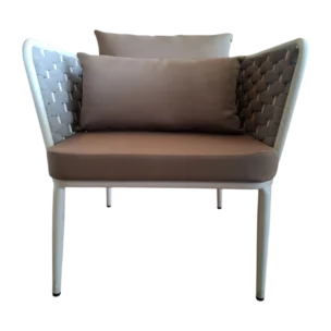 OutDoor - Candon 1 Sofa — Aluminum — White, Grey, Brown