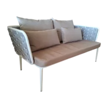 OutDoor - Candon 2 Sofa — Aluminum — White, Grey, Brown