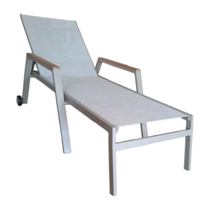 ALUMINIUM TEXTLINE SUNBED - Sorrento - TextLine and ALUMINIUM fRAME - 198x68xH45cm