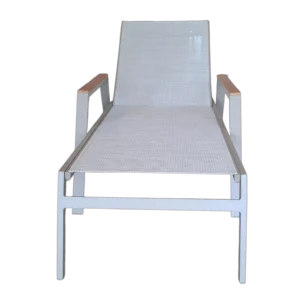 ALUMINIUM TEXTLINE SUNBED - Sorrento - TextLine and ALUMINIUM fRAME - 198x68xH45cm