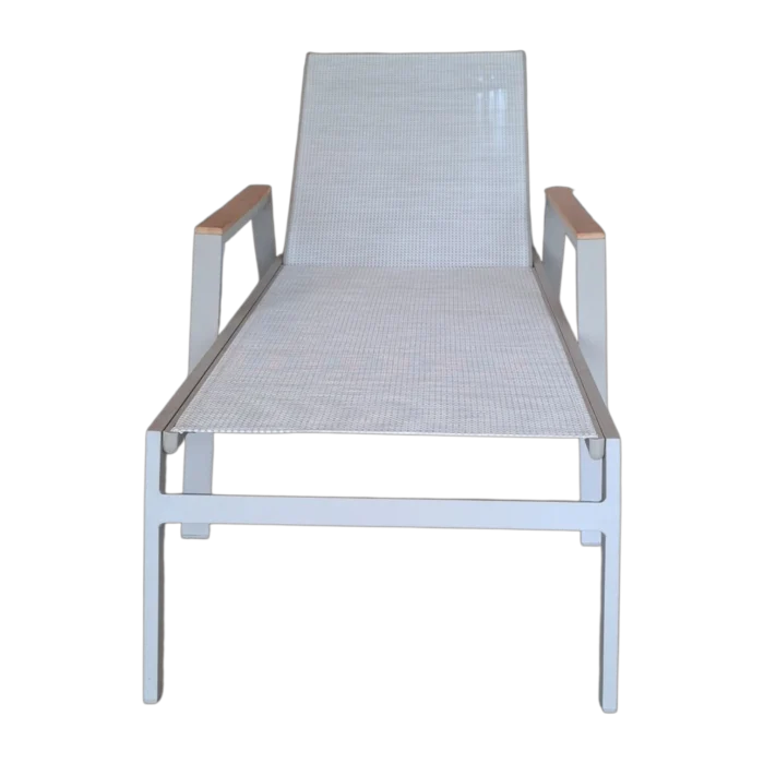 ALUMINIUM TEXTLINE SUNBED - Sorrento - TextLine and ALUMINIUM fRAME - 198x68xH45cm