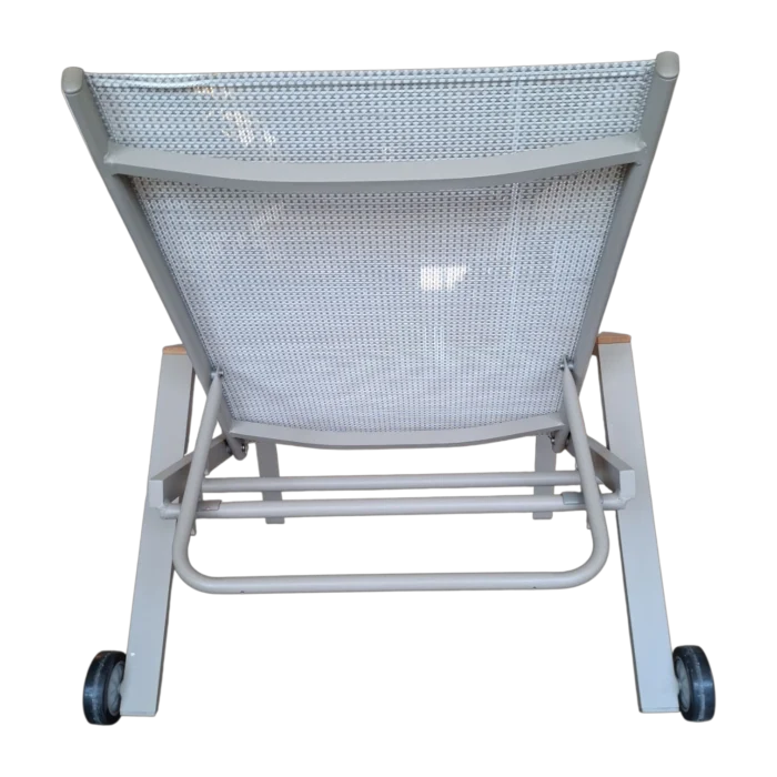 ALUMINIUM TEXTLINE SUNBED - Sorrento - TextLine and ALUMINIUM fRAME - 198x68xH45cm