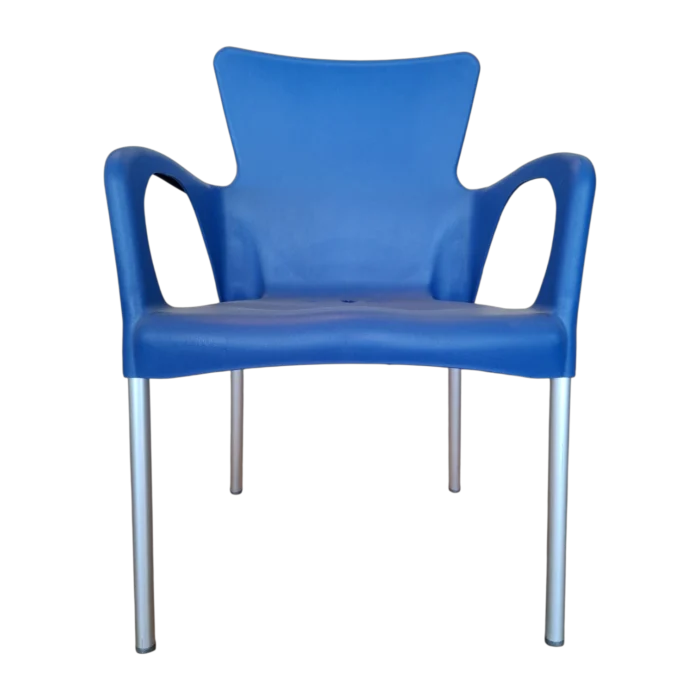 Outdoor Plastic Chair 46 (L) x 57 (D) x 84 (H) Blue