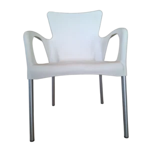 Outdoor Plastic Chair 46 (L) x 57 (D) x 84 (H) White