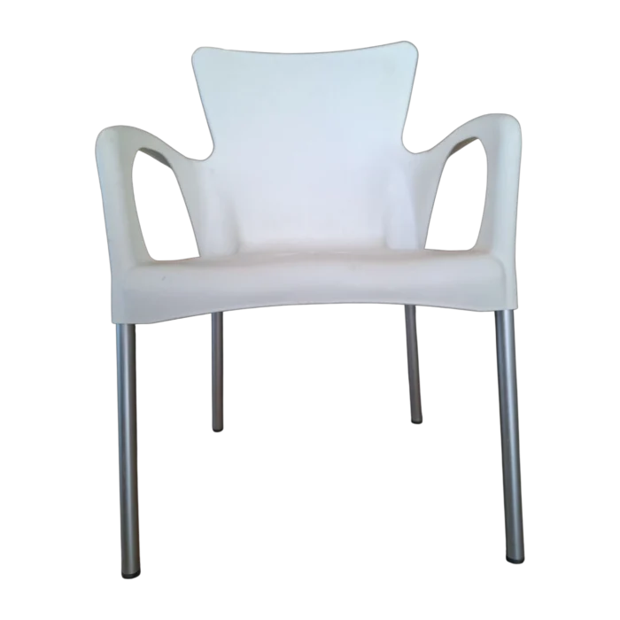 Outdoor Plastic Chair 46 (L) x 57 (D) x 84 (H) White