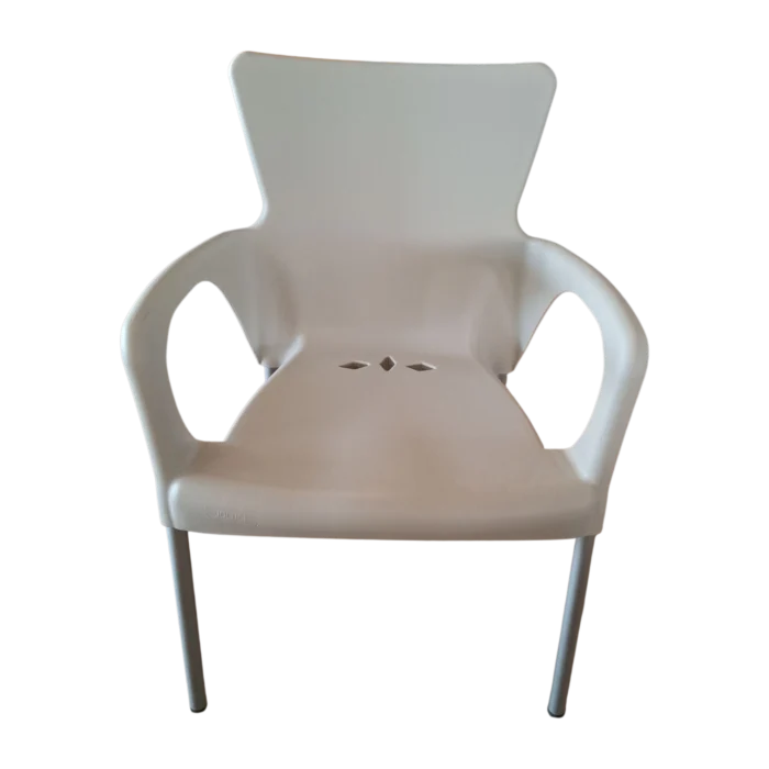 Outdoor Plastic Chair 46 (L) x 57 (D) x 84 (H) Grey