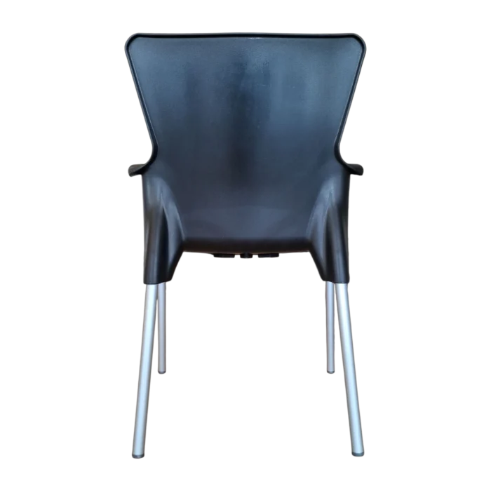 Outdoor Plastic Chair 46 (L) x 57 (D) x 84 (H) Black