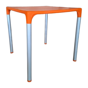 ELITE PLASTIC TABLE WITH ALUMINIUM LEGS 70X70CM