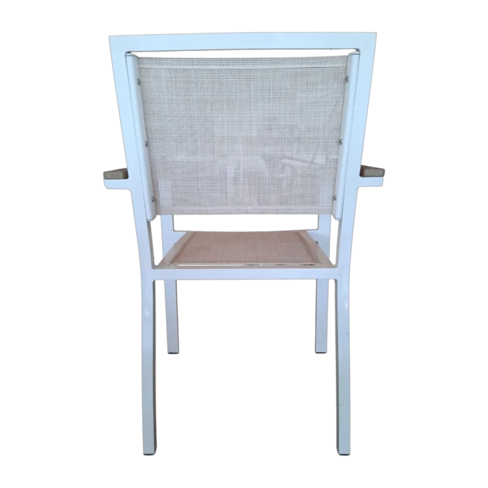 Porto Outdoor armChair — Aluminum, Textline- White- 56x58x86cm