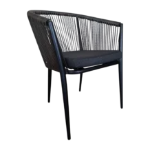 Kiel Chair — Aluminum, Wicker — Black - 58*63*80cm