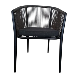 Kiel Chair — Aluminum, Wicker — Black - 58*63*80cm