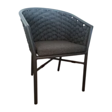 Tuscany Rope Chair - Ratan- Dark Grey - 57x62xH80cm