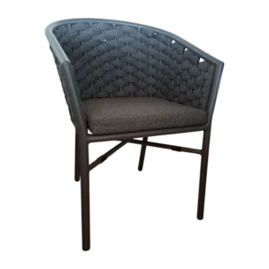 Tuscany Rope Chair - Ratan- Dark Grey - 57x62xH80cm
