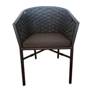 Tuscany Rope Chair - Ratan- Dark Grey - 57x62xH80cm