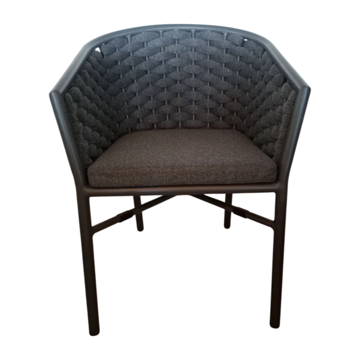 Tuscany Rope Chair - Ratan- Dark Grey - 57x62xH80cm