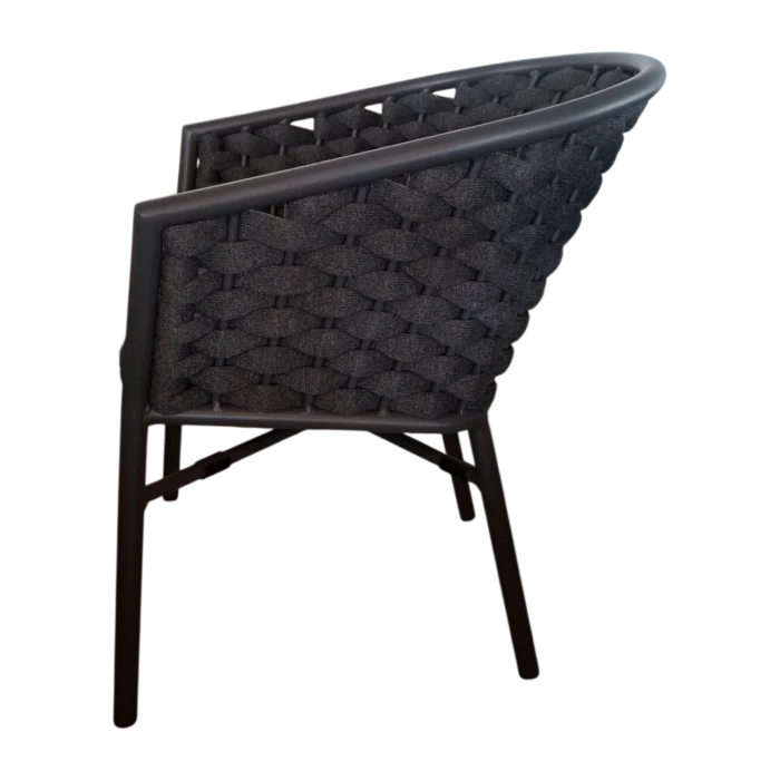 Tuscany Rope Chair - Ratan- Dark Grey - 57x62xH80cm