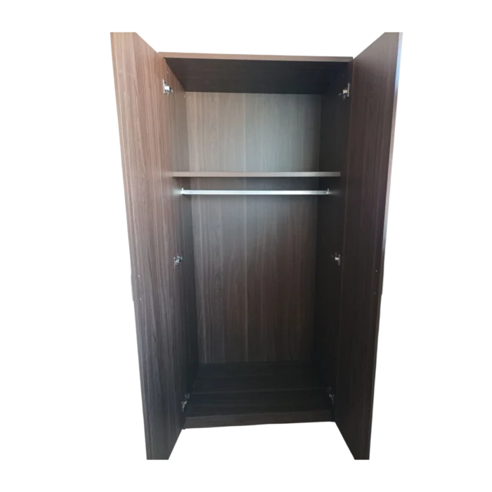 Wardrobe - Melamine - Walnut Grey - W90xD60xH200cm