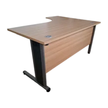 Oslo-Corner Office Desk - MELAMINE,METAL - OAK-160x120x72.5xH75