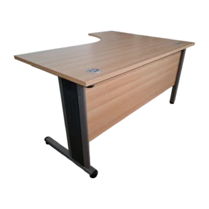 Oslo-Corner Office Desk - MELAMINE,METAL - OAK-160x120x72.5xH75