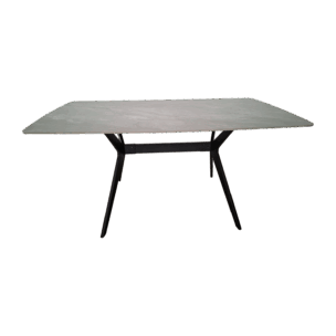 Hanko 160 Dining Table — Marble, Metal — Black, Grey —160/180x90x75cm