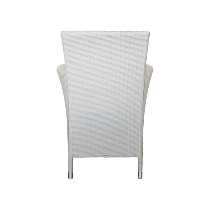 Alice 2 Armchair — Aluminum, Wicker - White - L57xD58xH85cm