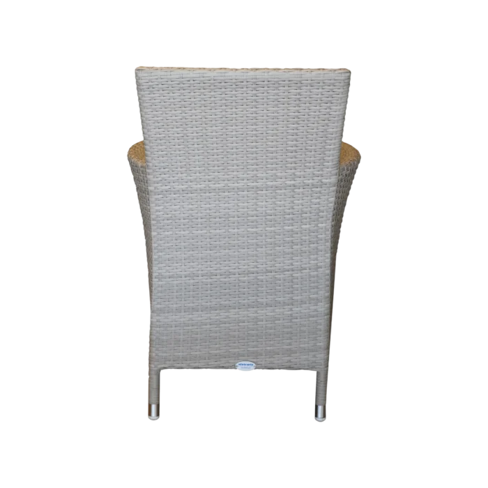Alice 2 Armchair — Aluminum, Wicker - Beige - L57xD58xH85cm