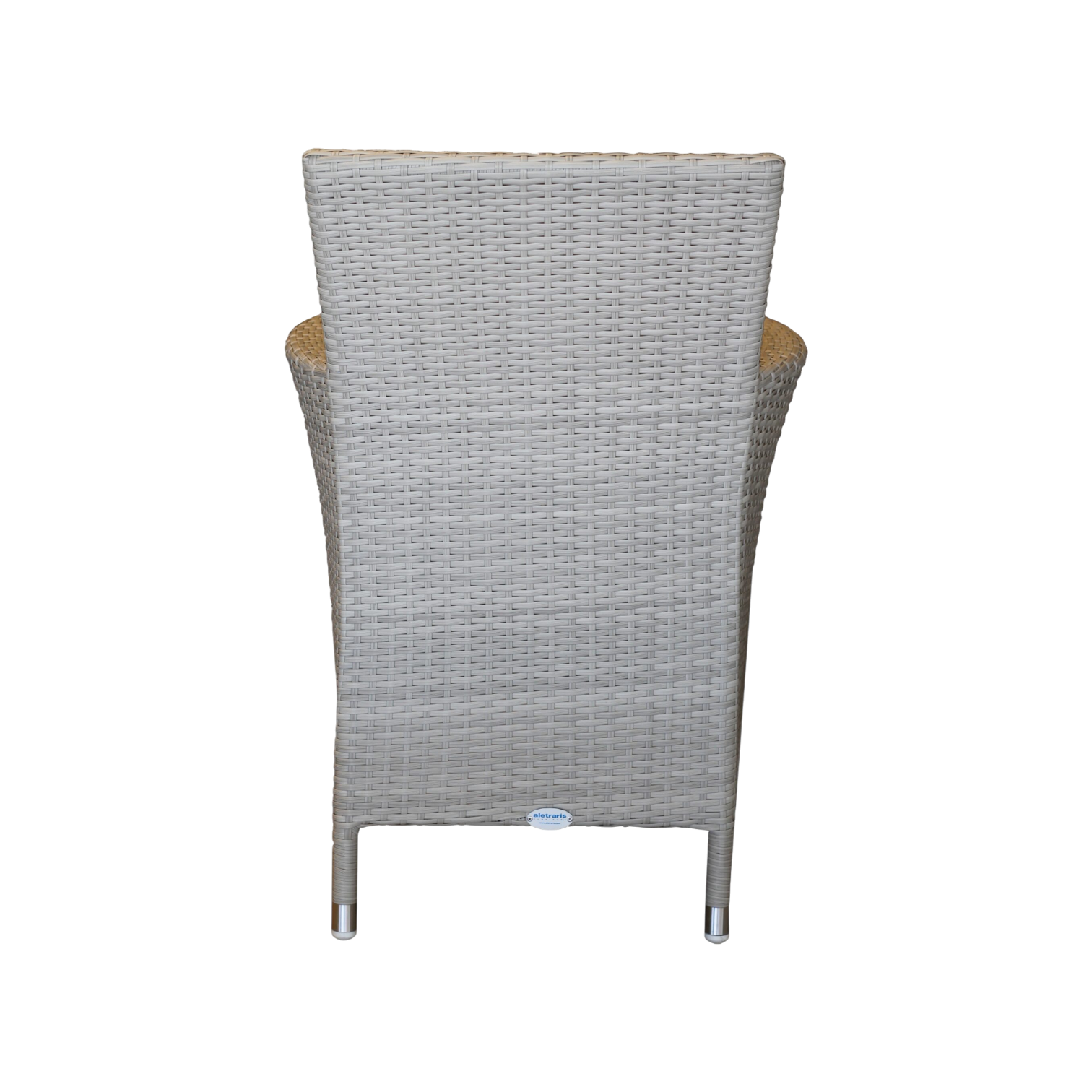 1043037017_1876-ALICE-scaled Alice 2 Armchair — Aluminum, Wicker - Beige - L57xD58xH85cm