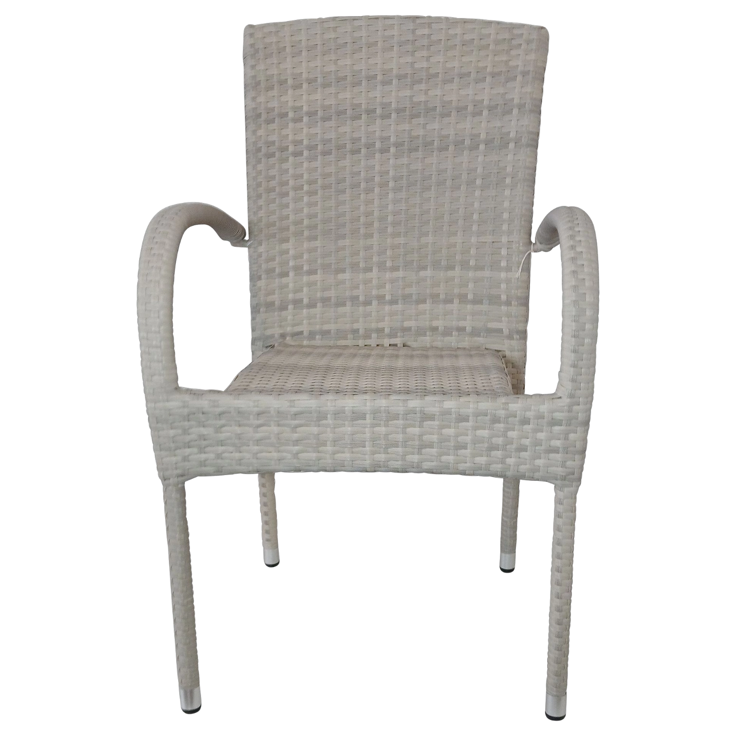 1043037068_20240314_151119 OUTDOOR ALUMINIUM WICKER CHAIR WITH ARMS BEIGE