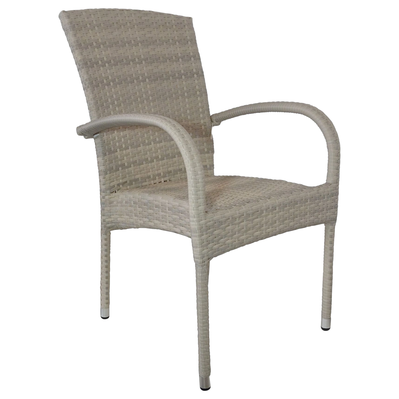 1043037068_20240314_151134 OUTDOOR ALUMINIUM WICKER CHAIR WITH ARMS BEIGE