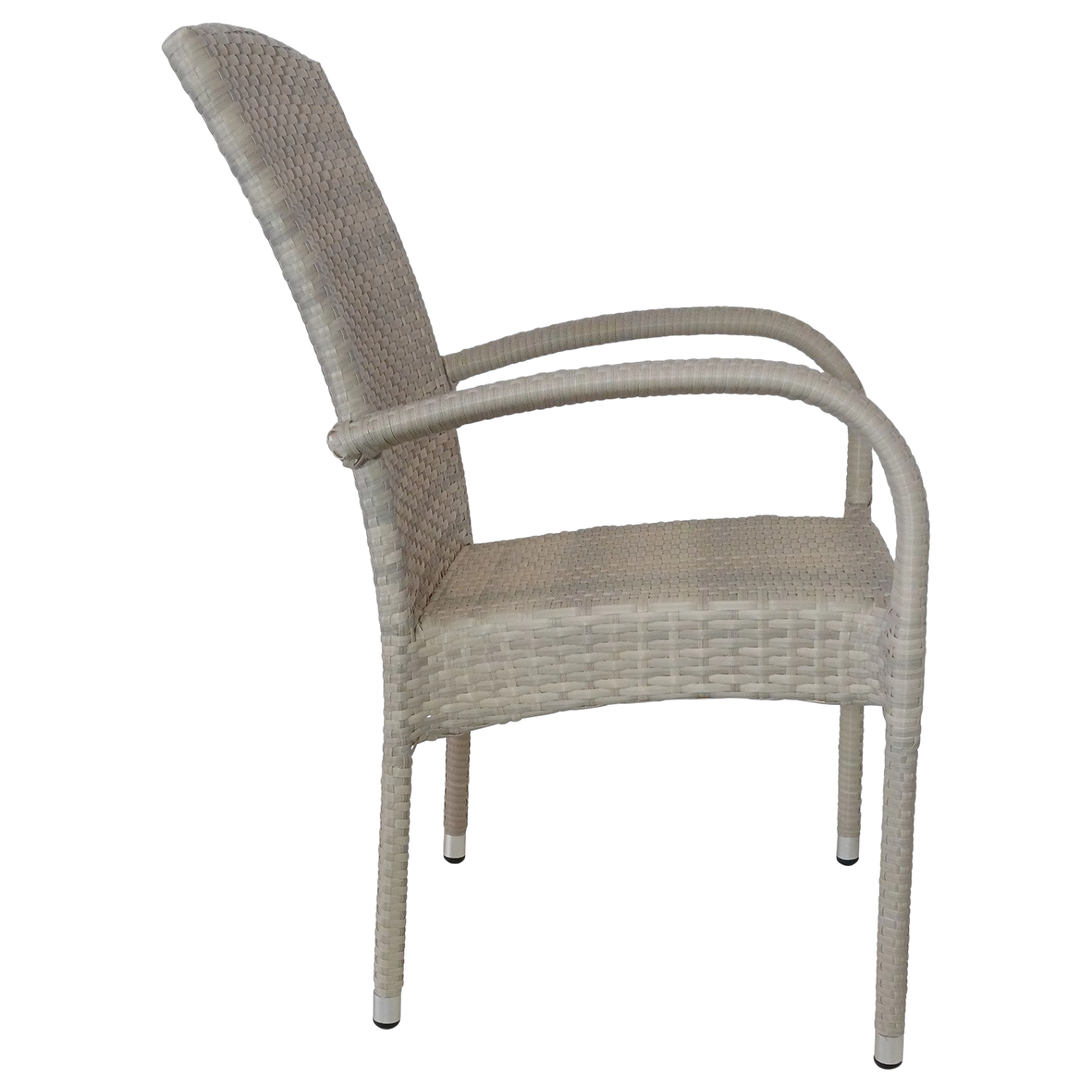 1043037068_20240314_151142 OUTDOOR ALUMINIUM WICKER CHAIR WITH ARMS BEIGE