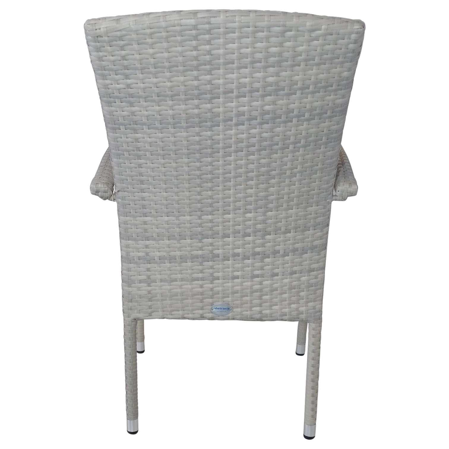 1043037068_20240314_151206 OUTDOOR ALUMINIUM WICKER CHAIR WITH ARMS BEIGE