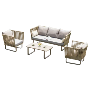 Carmona3 st Sofa — Wicker — Beige— W198xD82xH81/29cm