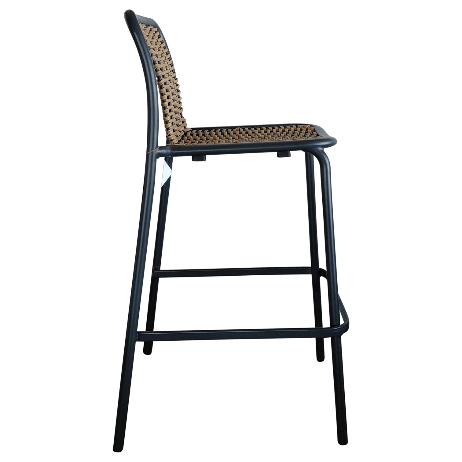 1043037130_1713527285798 Onoto OutDoor BarStool— Aluminum, Rattan, Wicker - Natural/Black